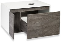 Тумба с раковиной Runo Бари 80 железный камень, раковина Ovale 50