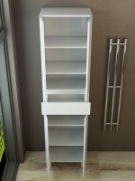 Шкаф-пенал для ванной Emmy Морган 50 напольный, белый