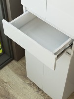 Шкаф-пенал для ванной Emmy Морган 50 напольный, белый