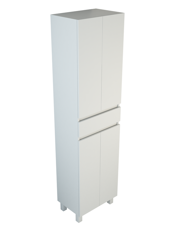 Шкаф-пенал для ванной Emmy Морган 50 напольный, белый