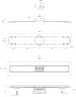 Душевой трап (лоток) BelBagno Luce BB-LD-LUCE-60-CR 55 см, хром