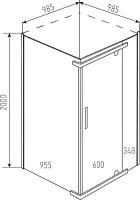 Душевой уголок Erlit Comfort ER10110H-C4 100x100 Душевой уголок Erlit Comfort ER10110H-C4 100x100