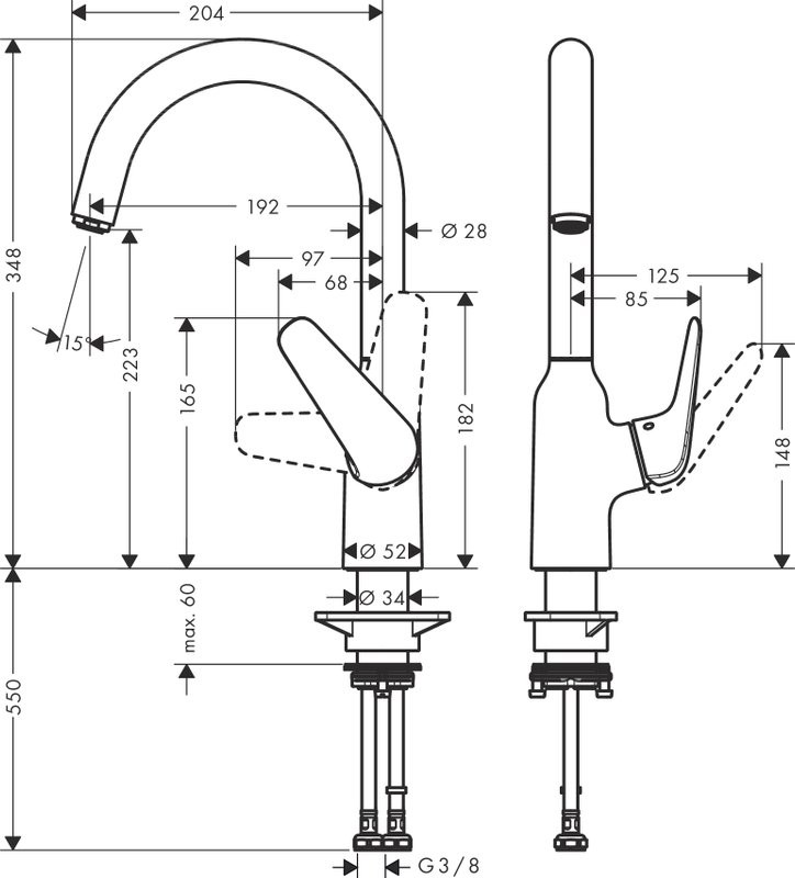 Смеситель для кухни Hansgrohe Focus M42 71802000 хром