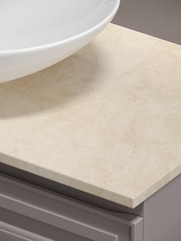 Тумба с раковиной Sancos Very 100 см, doha soft, столешница бежевая, раковина CN6015