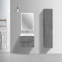 Мебель для ванной комнаты Vincea Mia Slim 60, 2 ящика, бетон