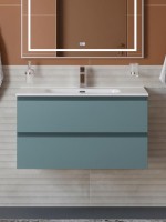 Тумба под раковину без столешницы BelBagno Kraft 80 подвесная, матовая голубая Тумба под раковину без столешницы BelBagno Kraft 80 подвесная, матовая голубая