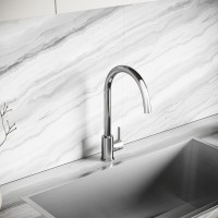 Смеситель для кухни Sancos Stainless, с поворотным R изливом, нержавеющая сталь SC12001SS