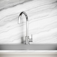 Смеситель для кухни Sancos Stainless, с поворотным R изливом, нержавеющая сталь SC12001SS