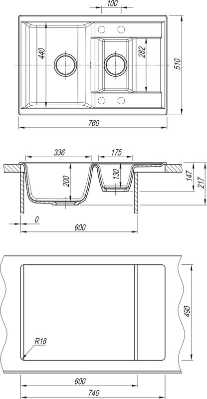 Мойка кухонная Dr. Gans Astra 760K терракота