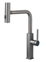 Смеситель для кухни Haiba HB73824-3 оружейная сталь