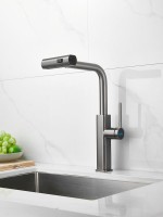 Смеситель для кухни Haiba HB73824-3 оружейная сталь