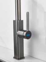 Смеситель для кухни Haiba HB73824-3 оружейная сталь