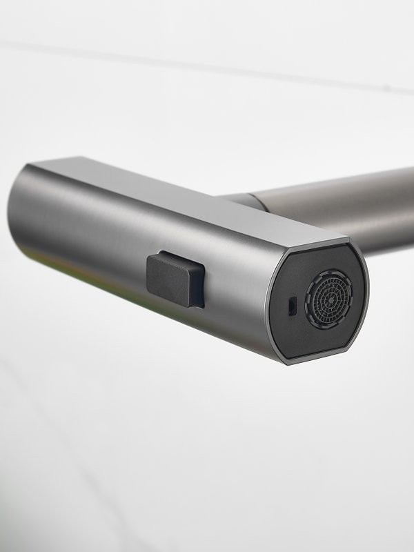 Смеситель для кухни Haiba HB73824-3 оружейная сталь