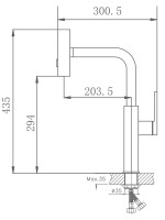 Смеситель для кухни Haiba HB73824-3 оружейная сталь