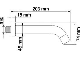 Излив Wasserkraft A098 для ванны