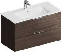 Тумба с раковиной KERAMA MARAZZI Piano 95 подвесная, дымчатый вяз