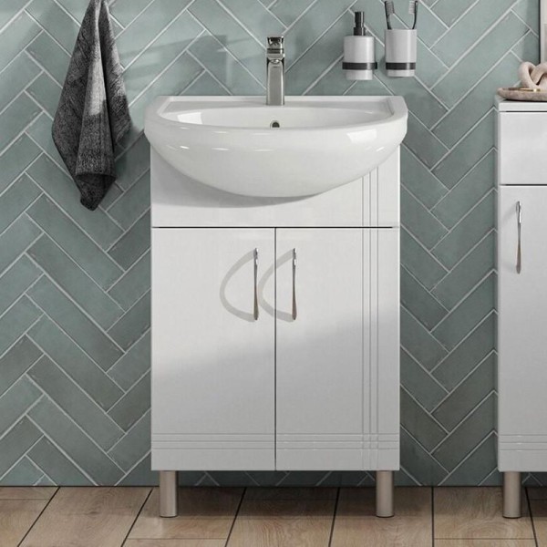 Тумба с раковиной SanStar Вольга 50 раковина Элегия