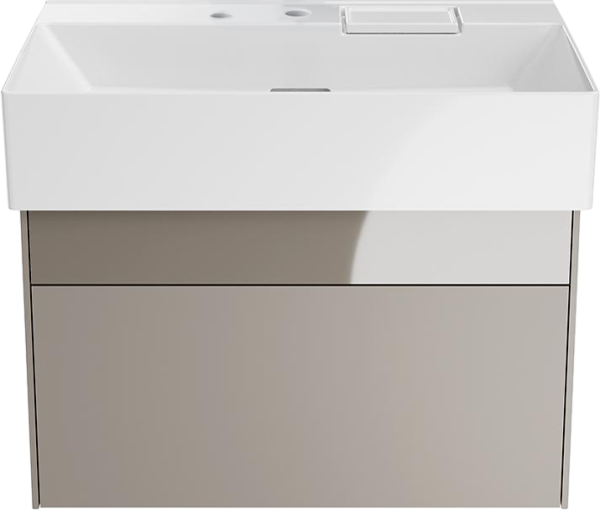 Тумба с раковиной KERAMA MARAZZI Logica 70 подвесная, песчаная, с отверстием под дозатор