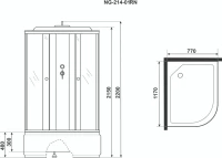 Душевая кабина Niagara NG-214-01RN 120х80х220 Душевая кабина Niagara NG-214-01RN 120х80х220