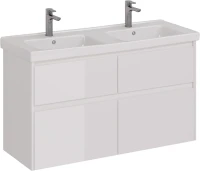 Тумба под раковину Lemark Combi 120 белая глянцевая