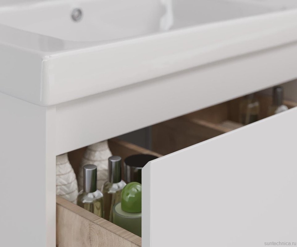 Тумба под раковину Lemark Combi 120 белая глянцевая