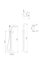 Напольный смеситель для ванны с душем BOCH MANN Resia BM7775 хром