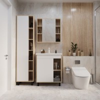 Зеркальный шкаф "МИЛТОН-70" Дуб сонома (ЛДСП) Зеркальный шкаф "МИЛТОН-70" Дуб сонома (ЛДСП)