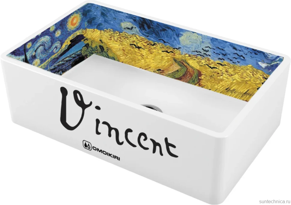Комплект Мойка Omoikiri Mikura 76-Vangogh white + Измельчитель Nagare slim 500