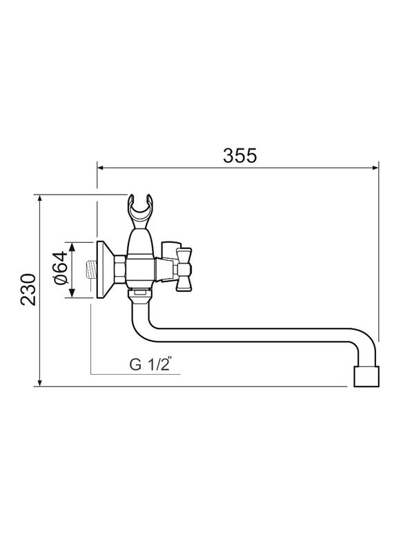 Смеситель с длинным изливом для ванны РМС SL118 SL118-140