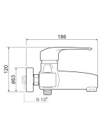 Смеситель для ванны с душем РМС SL50 009E