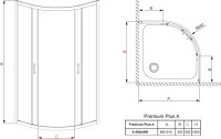 Душевой уголок Radaway Premium Plus A 90x190 прозрачное стекло