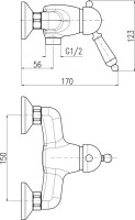 Смеситель для душа Rav Slezak Labe L581.5CMATC