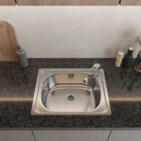 Мойка кухонная Domaci Равенна Ssik DCL 500*400 (6) 2T отверстие под смеситель справа Мойка кухонная Domaci Равенна Ssik DCL 500*400 (6) 2T отверстие под смеситель справа
