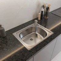 Мойка кухонная Domaci Равенна Ssik DCL 500*400 (6) 2T отверстие под смеситель справа Мойка кухонная Domaci Равенна Ssik DCL 500*400 (6) 2T отверстие под смеситель справа