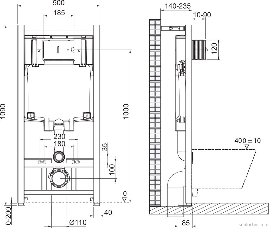 Комплект Унитаз подвесной BelBagno Loto BB070CHR/SC безободковый, с микролифтом, инсталляция BB002-80 с кнопкой BB005-PR-CHROME