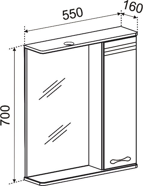 Зеркало Emmy Рио R 55 с подсветкой