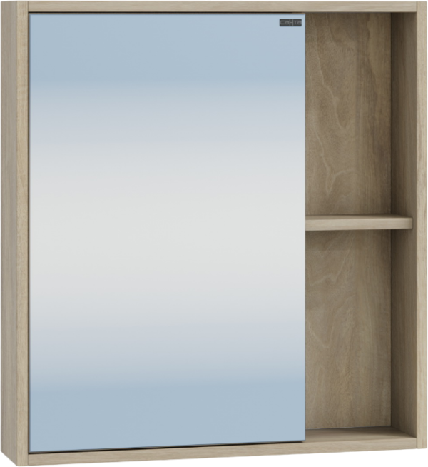 Зеркало-шкаф СанТа Прима 60 дуб светлый