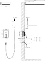 Душевой комплект Timo Briana SX-7119/03SM С ВНУТРЕННЕЙ ЧАСТЬЮ, черный