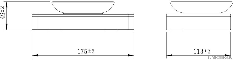 Мыльница Lemark Glass line 9742039 черный