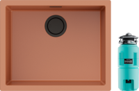 Комплект Мойка Omoikiri Yamakawa 55 U/I-CN canyon + Измельчитель Nagare slim 1250-AZ azur blue