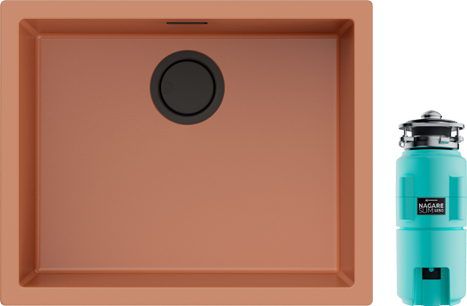 Комплект Мойка Omoikiri Yamakawa 55 U/I-CN canyon + Измельчитель Nagare slim 1250-AZ azur blue