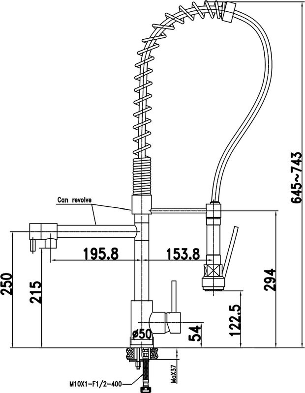 Смеситель для кухни Kaiser Merkur 26166 с гибким изливом