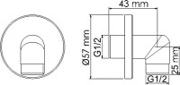 Душевой комплект Wasserkraft Dill 6151 смеситель + душевой гарнитур + шланговое подключение