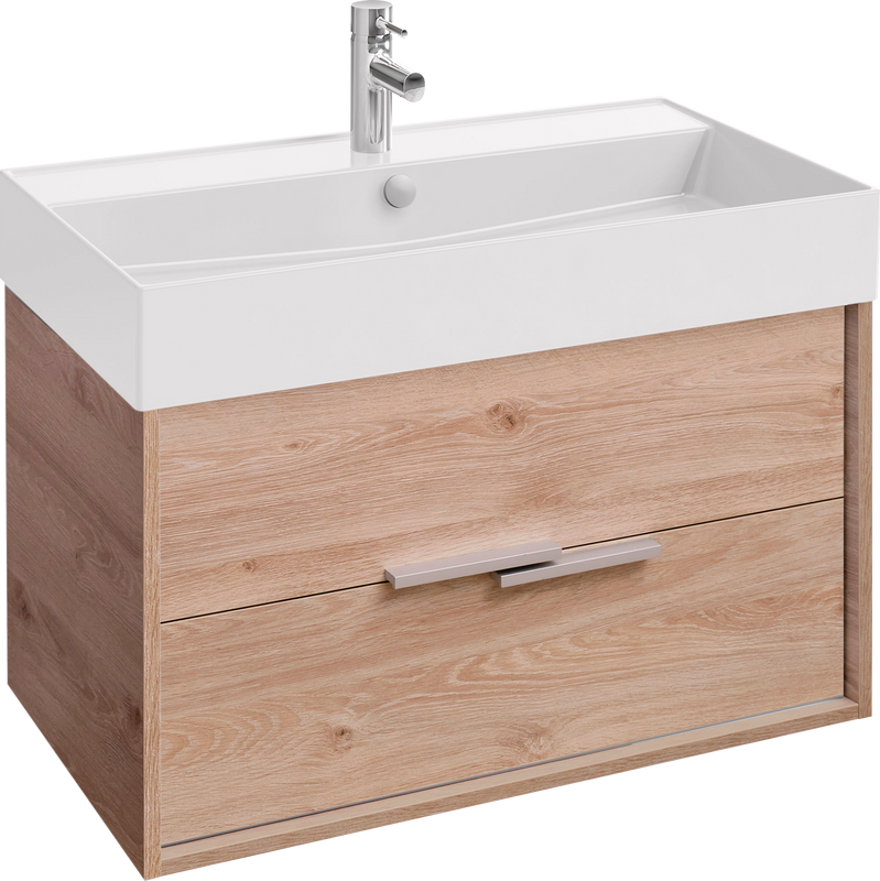 Мебель для ванной комнаты Jacob Delafon Vivienne 80 дуб давос, раковина белая