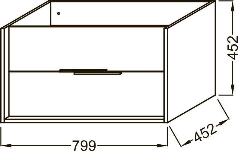 Мебель для ванной комнаты Jacob Delafon Vivienne 80 дуб давос, раковина белая