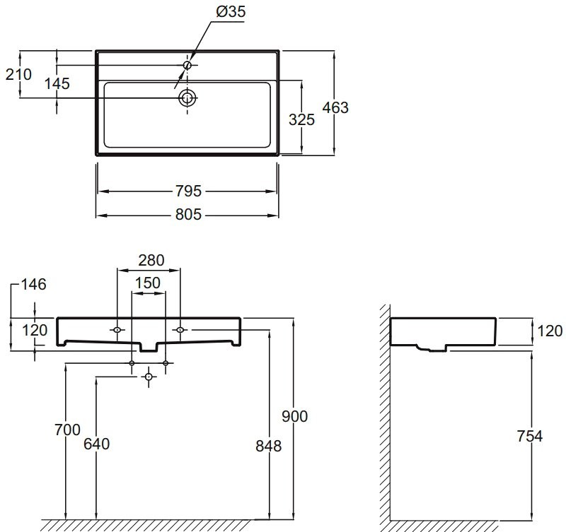 Мебель для ванной комнаты Jacob Delafon Vivienne 80 дуб давос, раковина белая