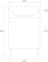 Мебель для ванной комнаты Onika Эко 52 Мебель для ванной комнаты Onika Эко 52