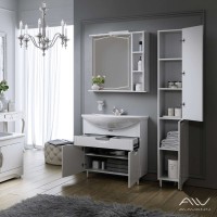 Мебель для ванной комнаты Alavann Monaco 80 R напольная, белая