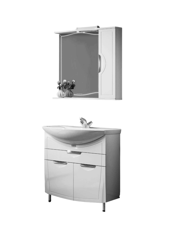 Мебель для ванной комнаты Alavann Monaco 80 R напольная, белая