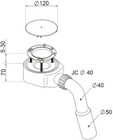 Поддон для душа Radaway Doros D Compact 120x90 с сифоном